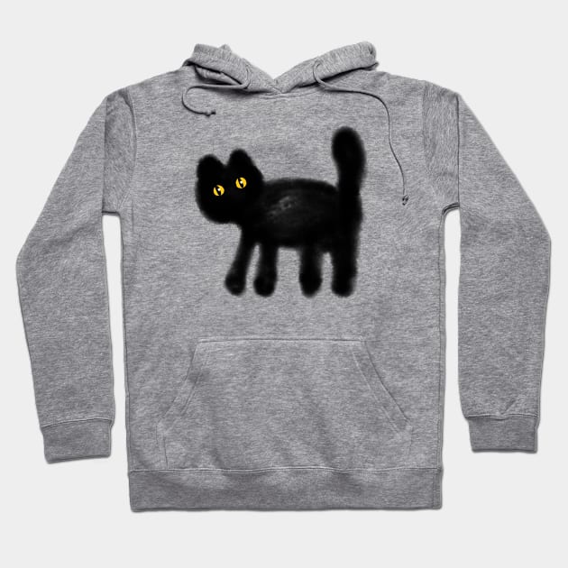 black cat, nero, cat Hoodie by zzzozzo